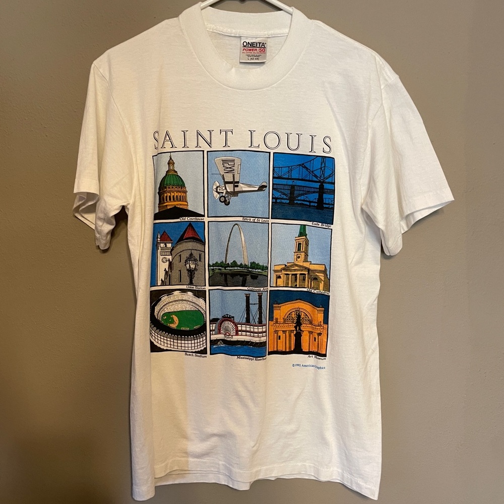 Vintage 1992 St Louis attractions T-shirt